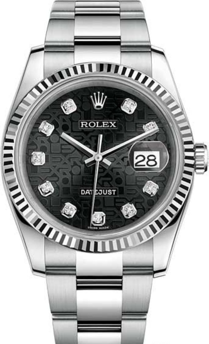 Rolex 116234-0122 Datejust 36 mm Steel and White Gold