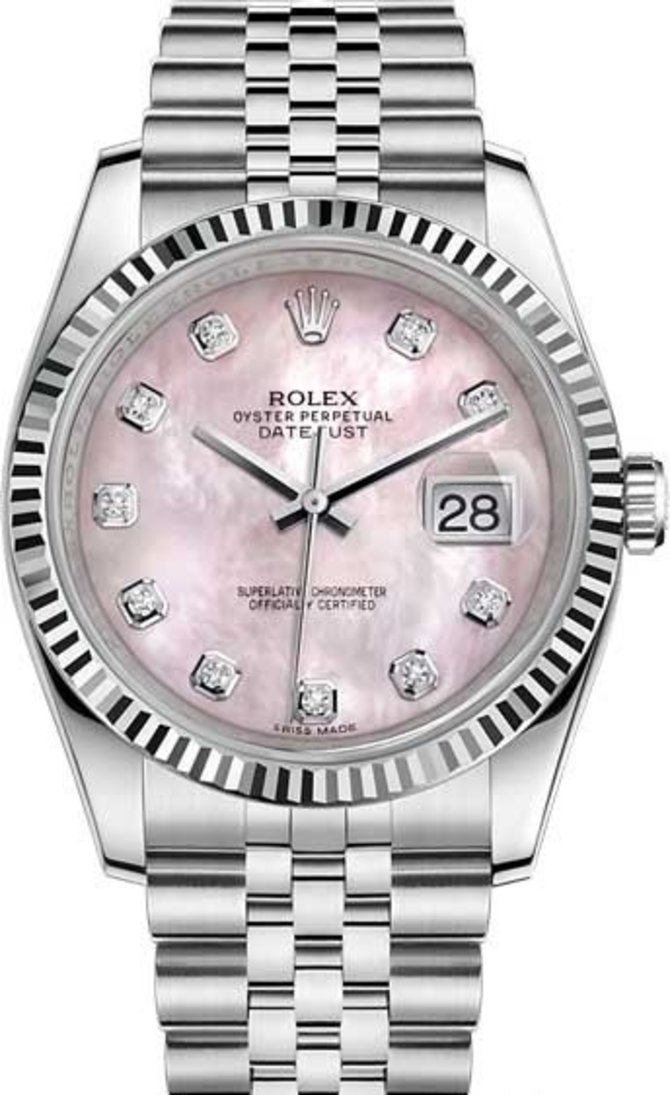 Rolex 116234-0104 Datejust Datejust 36 mm Steel and White Gold
