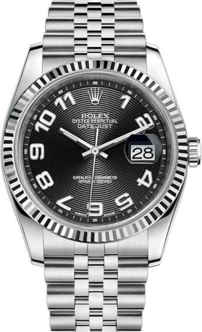 Rolex 116234-0107 Datejust 36 mm Steel and White Gold