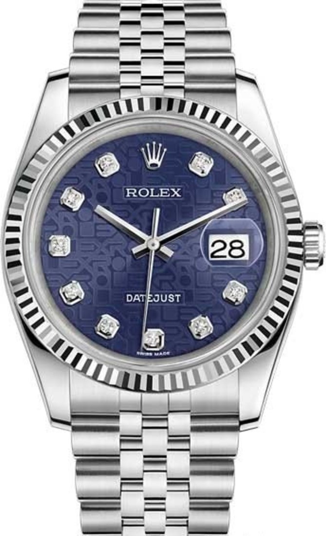 Rolex 116234-0104 Datejust 36 mm Steel and White Gold