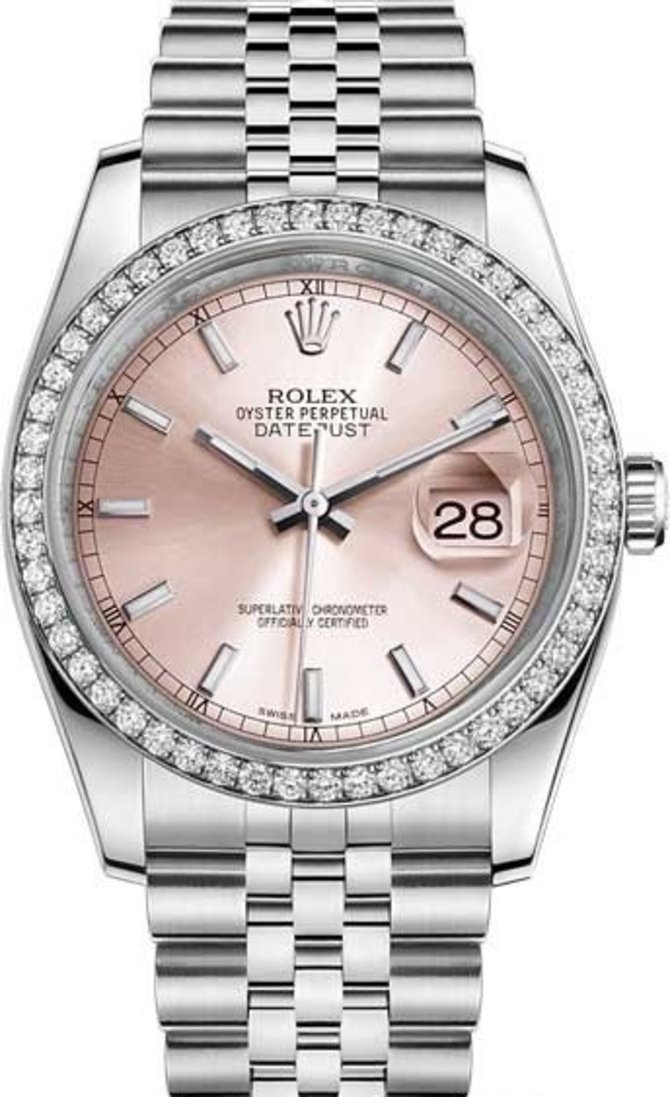 Rolex 116244-0050 Datejust 36 mm Steel and White Gold