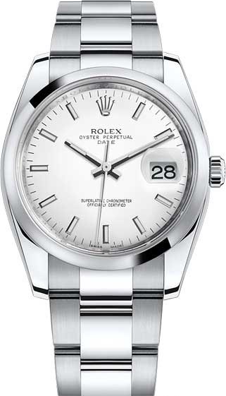 115200-0008 Rolex 34 mm Steel Datejust