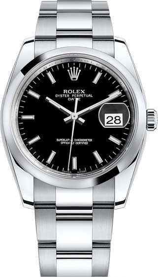 115234-0011 Rolex 34 mm Steel and White Gold Datejust