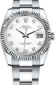 Rolex Datejust 115234-0010 34 mm Steel and White Gold