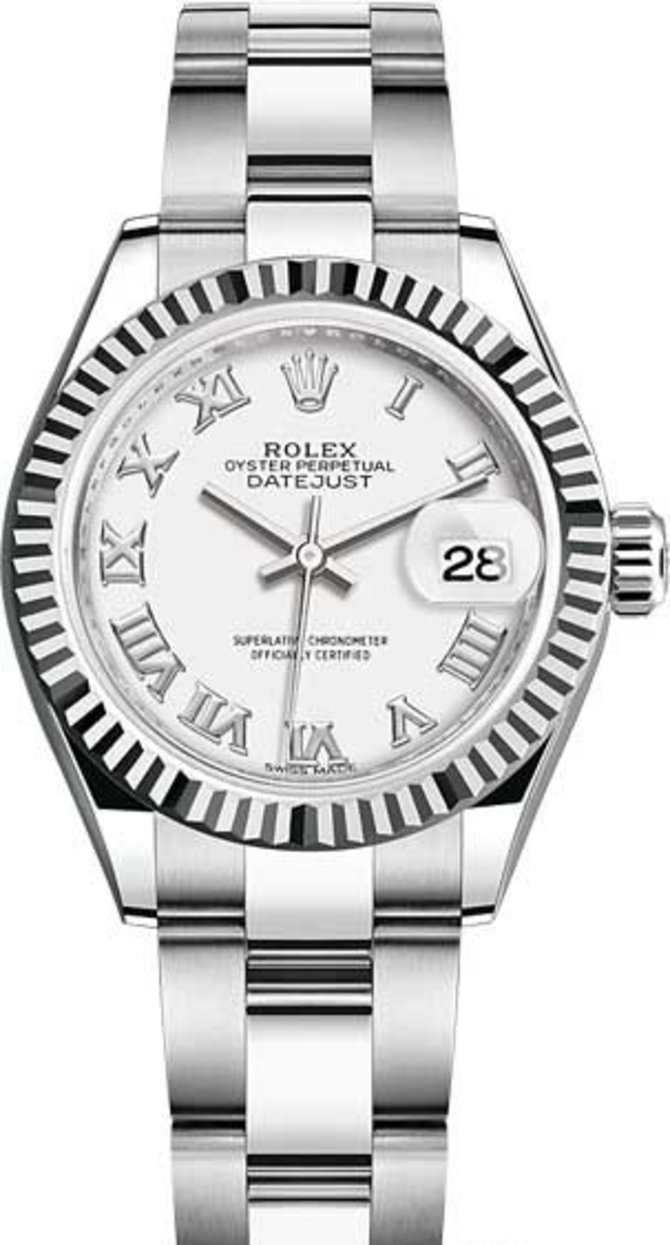 Rolex 279174-0020 Datejust 28 mm Steel and White Gold