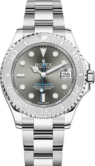 268622-0002 Rolex 37 mm Steel and Platinum Yacht Master II