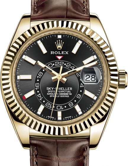 326138-0008 Rolex 42 mm Yellow Gold  Sky-Dweller