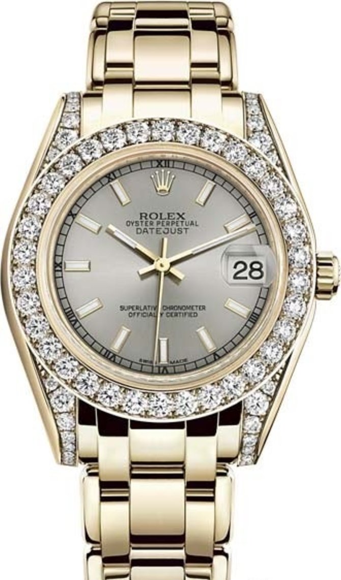 Rolex 81158-0044 Datejust Ladies Pearlmaster Yellow Gold 34 mm