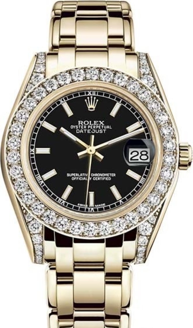 Rolex 81158-0117 Datejust Ladies Pearlmaster Yellow Gold 34 mm