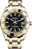 Rolex Datejust Ladies 81318-0028 Pearlmaster Yellow Gold 34 mm