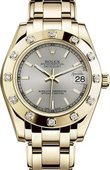 Rolex Datejust Ladies 81318-0019 Pearlmaster Yellow Gold 34 mm