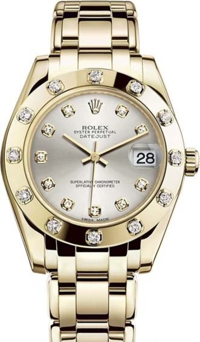 Rolex 81318-0022 Datejust Ladies Pearlmaster Yellow Gold 34 mm
