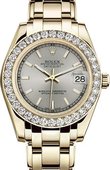 Rolex Datejust Ladies 81298-0054 Pearlmaster Yellow Gold 34 mm 