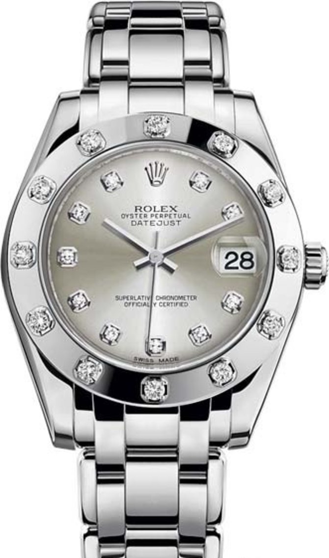 Rolex 81319-0001 Datejust Ladies Pearlmaster White Gold 34 mm 