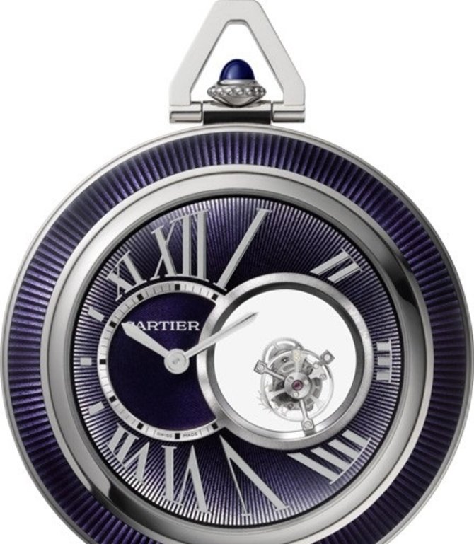 Cartier WHRO0011 Rotonde De Cartier Pocket Watch Mysterious Double Tourbillon
