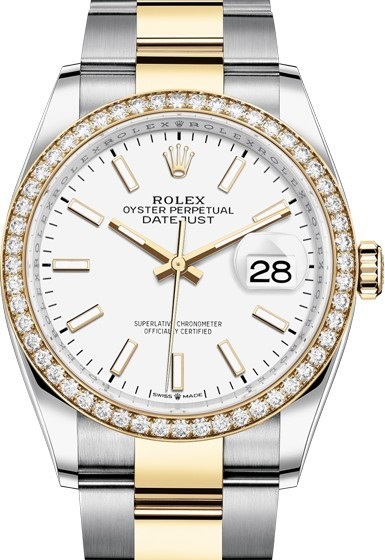 126283rbr-0006 Rolex 36mm Steel and Yellow Gold Datejust