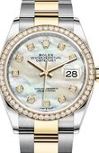Rolex Datejust 126283rbr-0010 36mm Steel and Yellow Gold