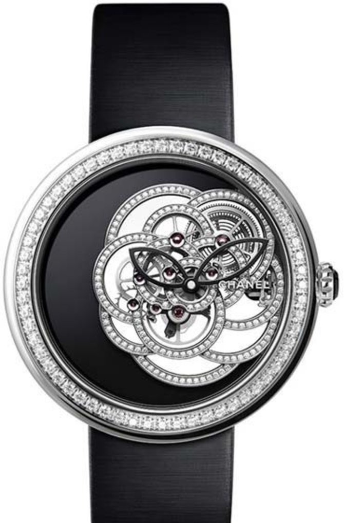 Chanel Chanel Mademoiselle Prive Squelette Camelia Black Jewelry watches 37.5 mm