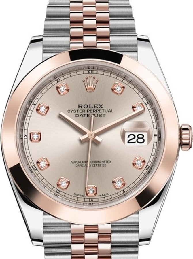 Rolex 126301-0008 Datejust 41mm Steel and Everose Gold