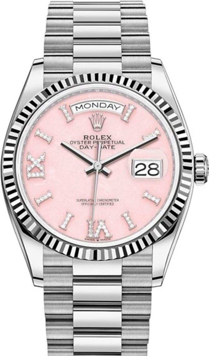Rolex 128239-0021 Day-Date 36 mm White Gold