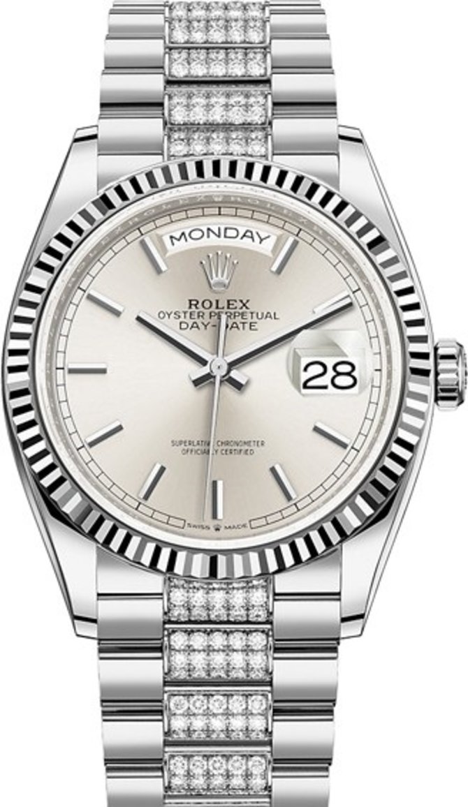 Rolex 128239-0025 Day-Date 36 mm White Gold