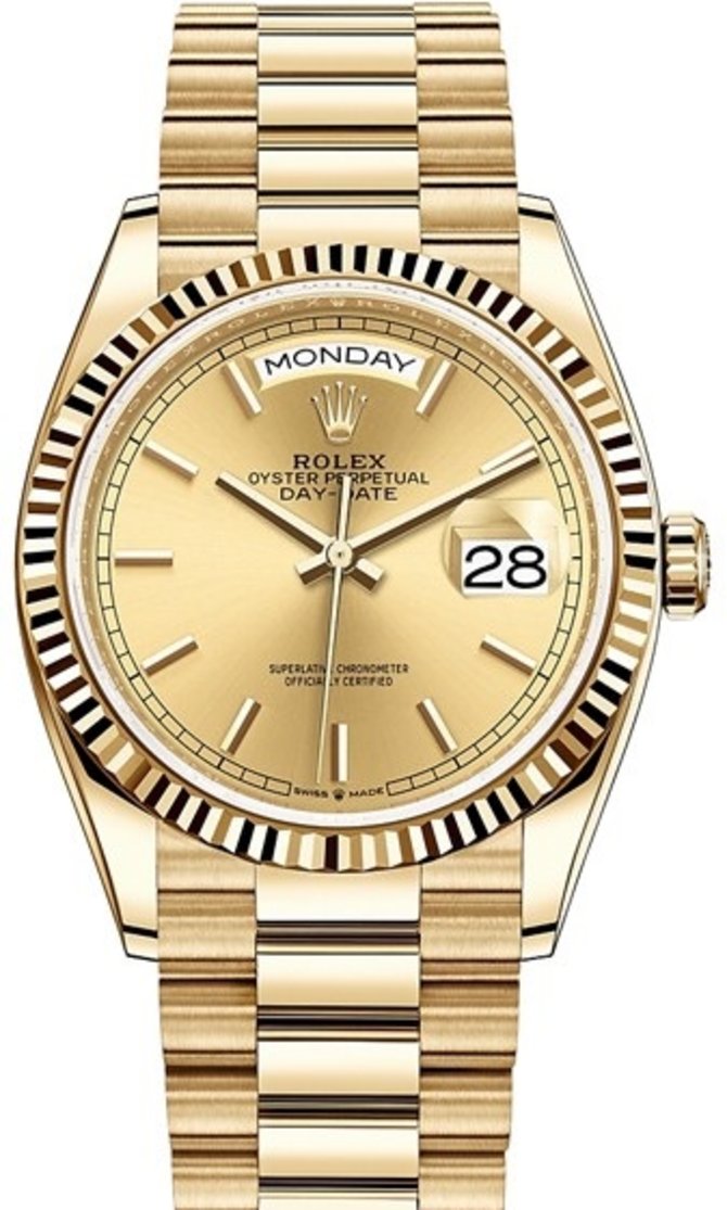Rolex 128238-0045 Day-Date 36mm Yellow Gold