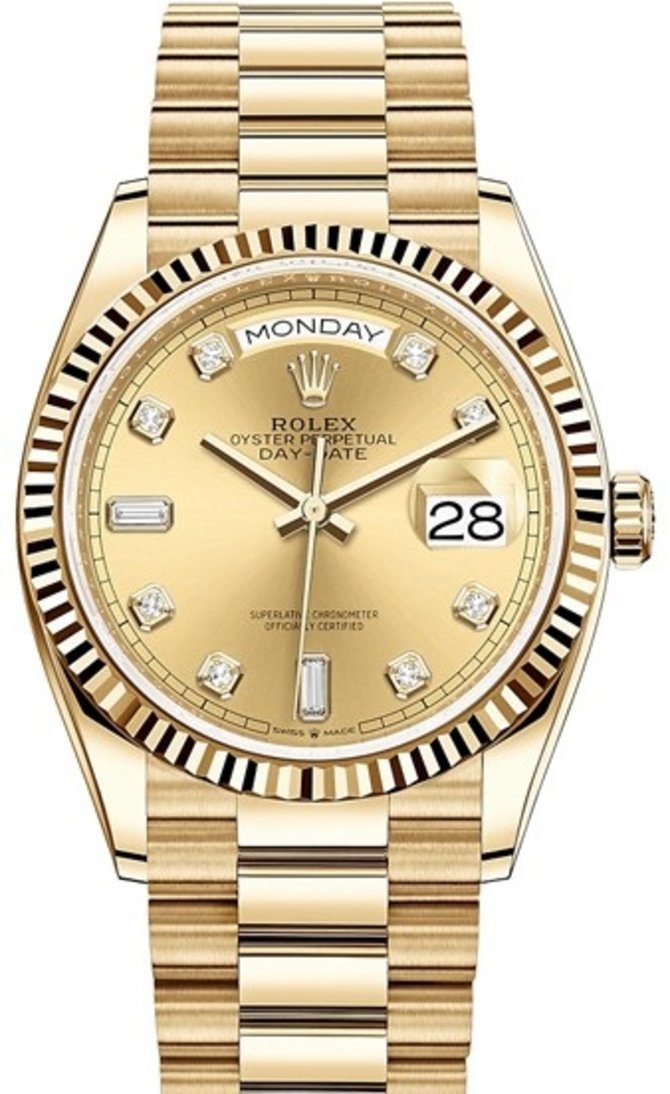 Rolex 128238-0008 Day-Date 36 mm Yellow Gold