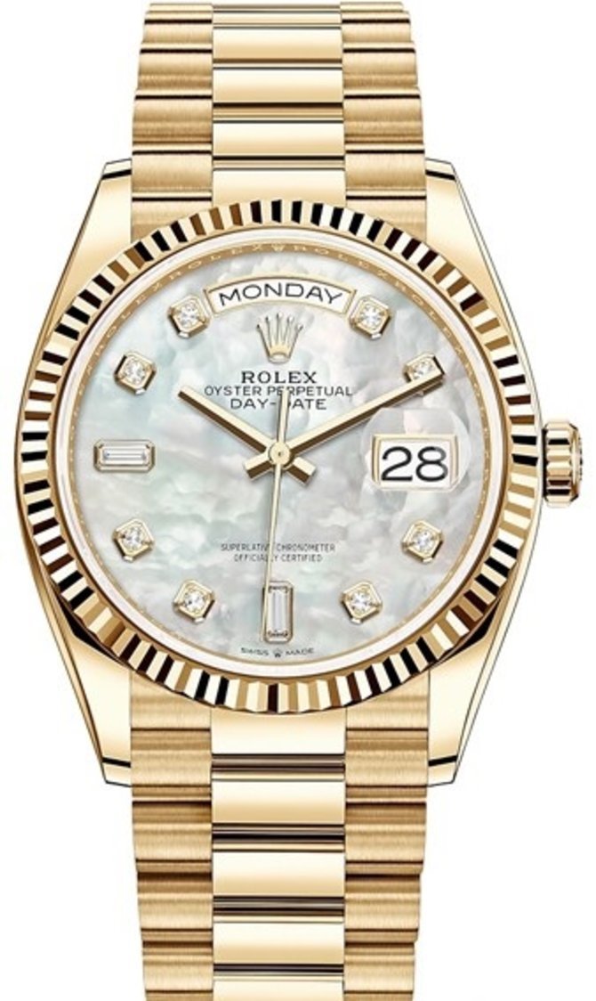 Rolex 128238-0011 Day-Date 36 mm Yellow Gold