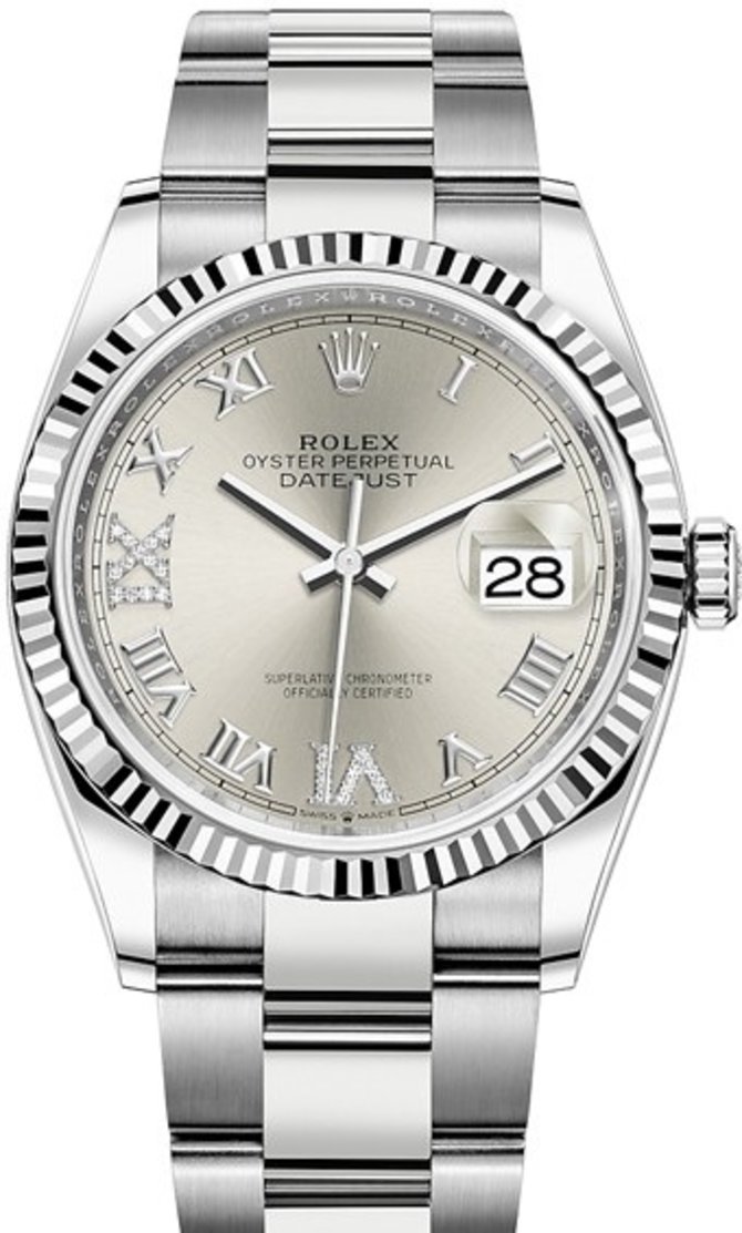 Rolex 126234-0030 Datejust 36 mm Steel and White Gold