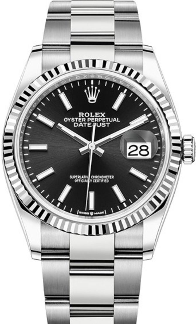 Rolex 126234-0016 Datejust 36 mm Steel and White Gold