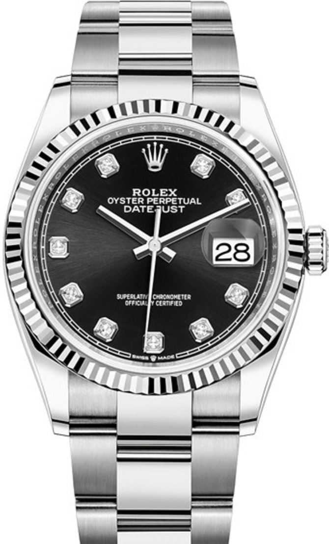 Rolex 126234-0028 Datejust 36 mm Steel and White Gold