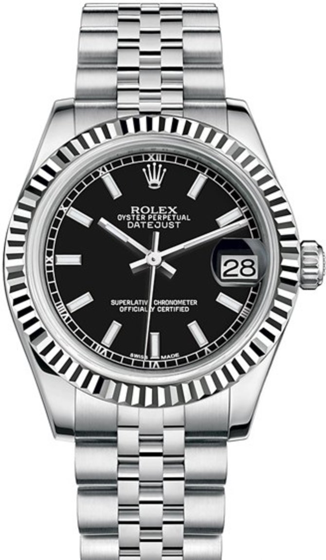 Rolex 178274-0004 Datejust 31 mm Steel and White Gold 
