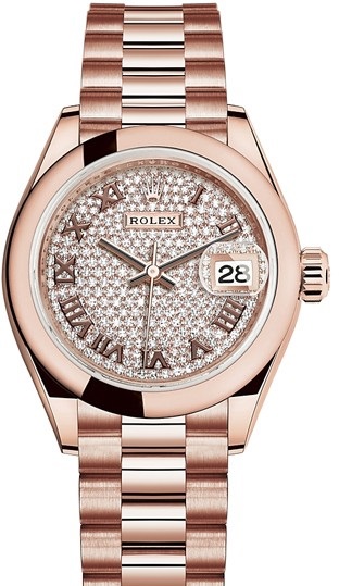 279165-0023 Rolex 28 mm Everose Gold  Datejust