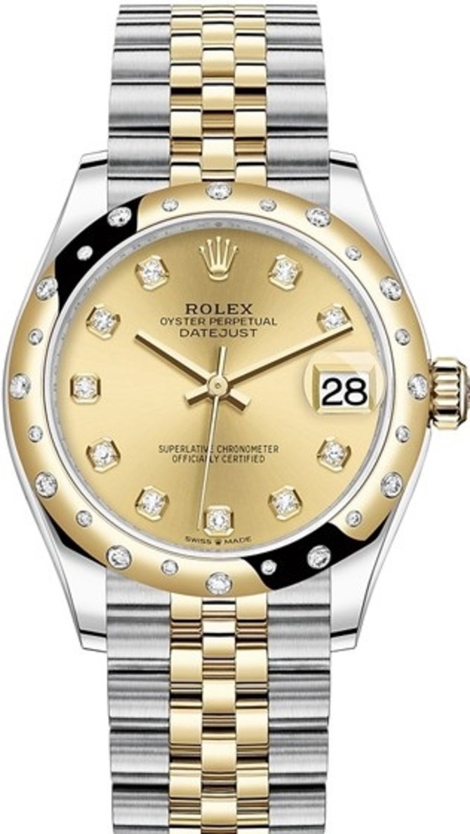 Rolex 278343rbr-0026 Datejust 31mm Steel and Yellow Gold