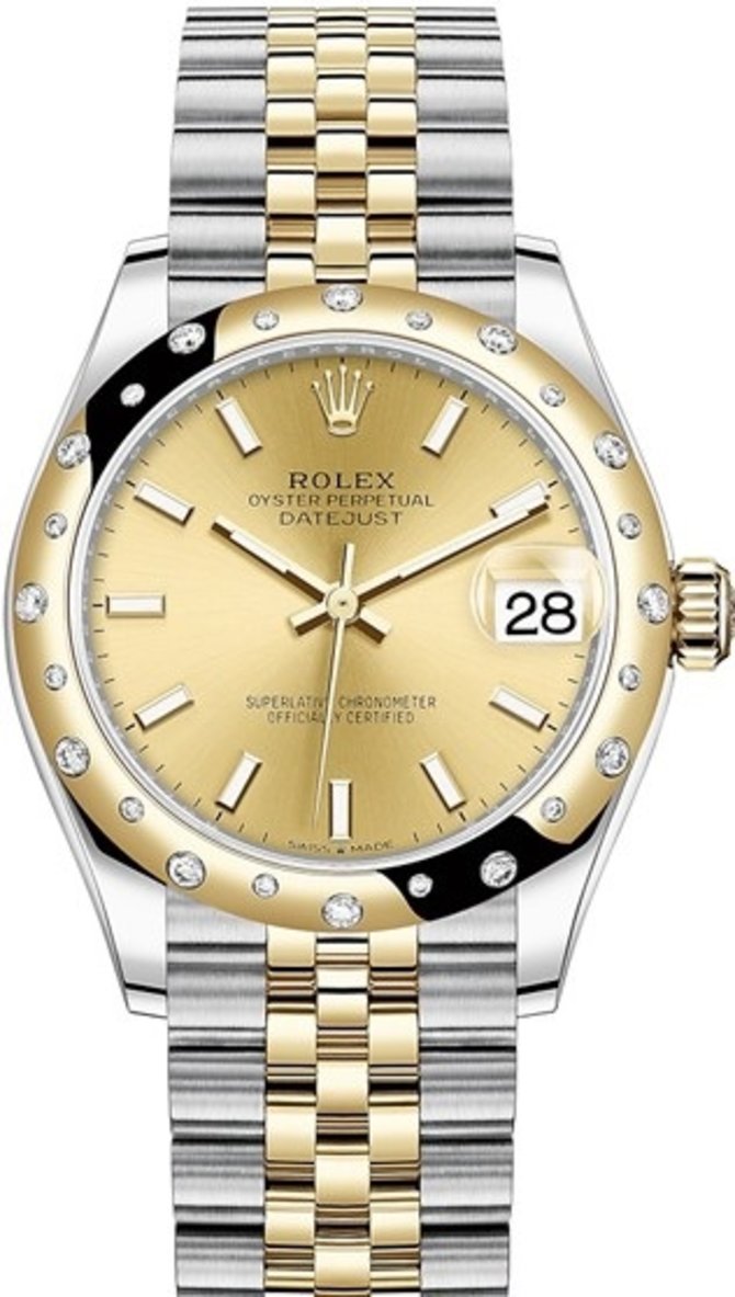 Rolex 278343rbr-0014 Datejust 31mm Steel and Yellow Gold