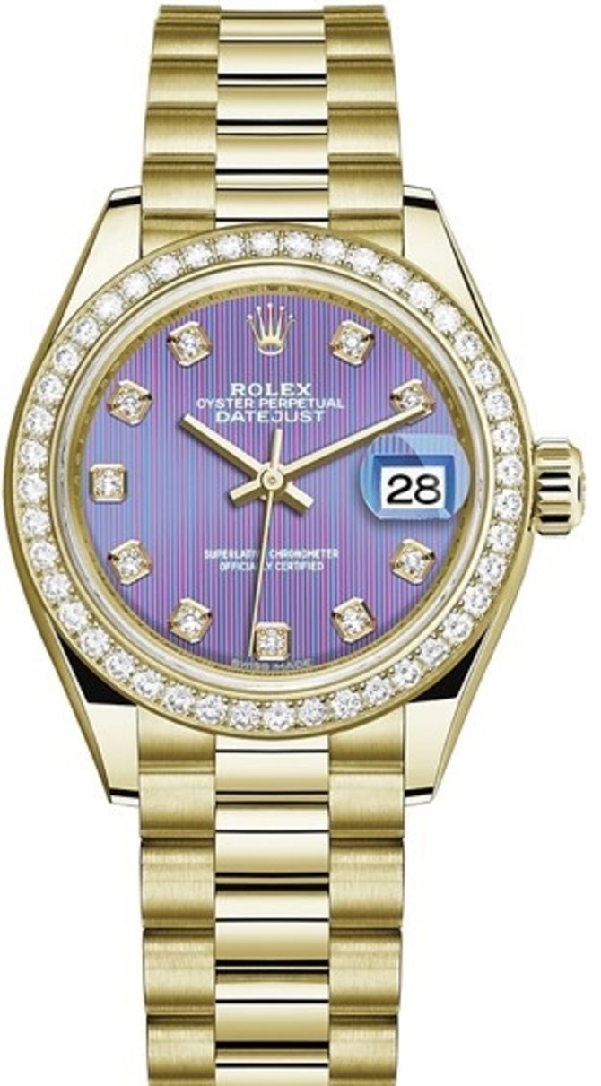 Rolex 279138rbr-0027 Datejust 28 mm Yellow Gold 