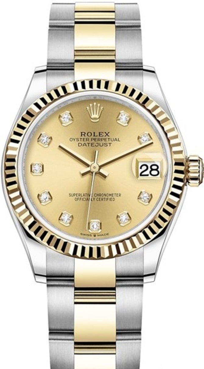 Rolex 278273-0025 Datejust 31 mm Steel and Yellow Gold