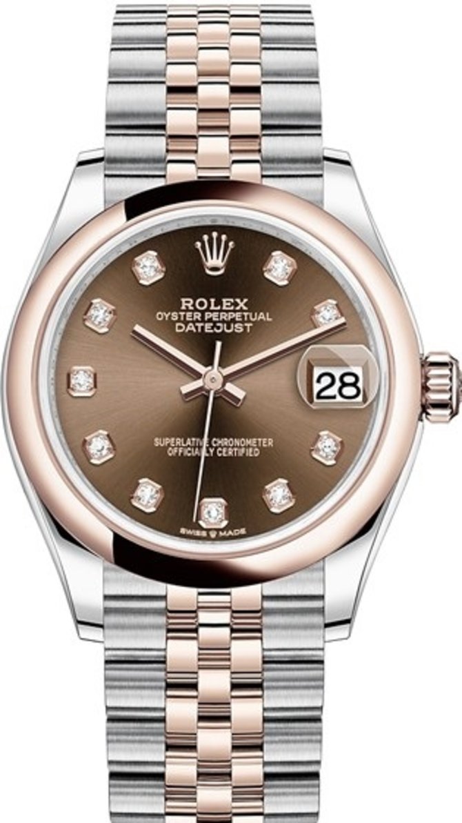 Rolex 278241-0028 Datejust 31 mm Steel and Everose Gold