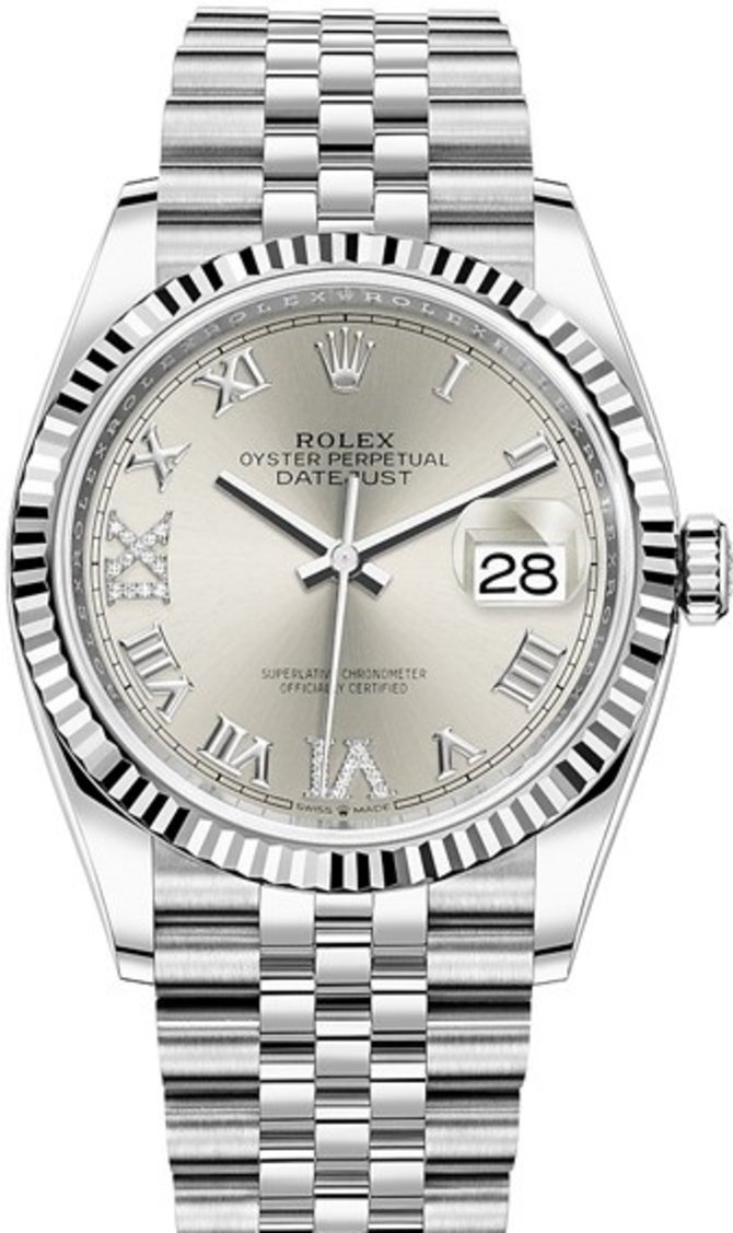 Rolex 126234-0029 Datejust 36 mm Steel and White Gold