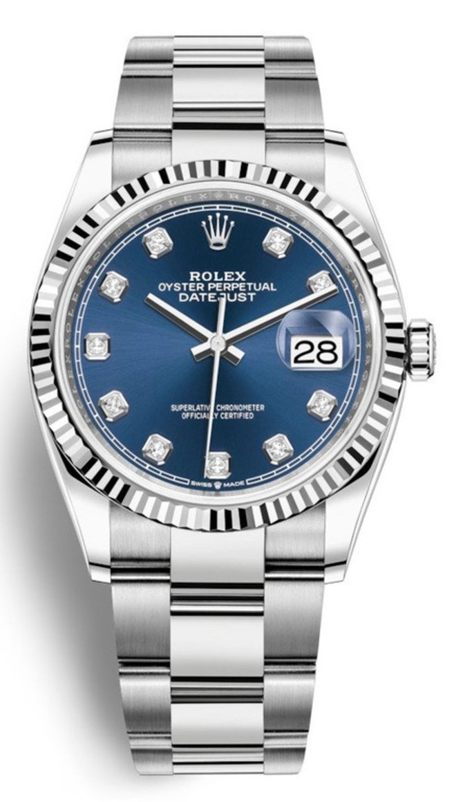 Rolex 126234-0038 Datejust 36 mm Steel and White Gold 
