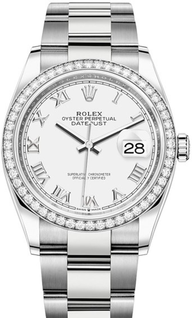 Rolex 126284rbr-0018 Datejust 36 mm Steel and White Gold