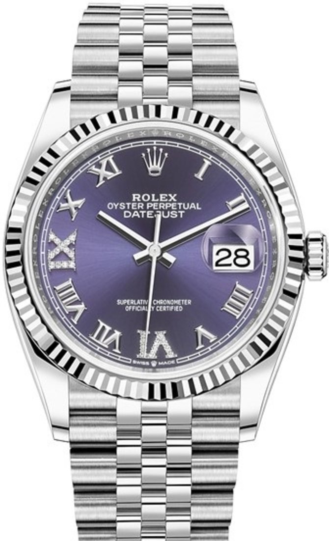 Rolex 126234-0021 Datejust 36 mm Steel and White Gold