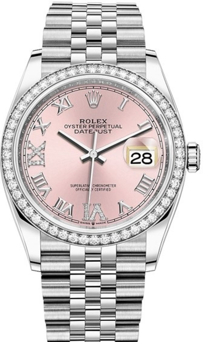 Rolex 126284rbr-0023 Datejust 36 mm Steel and White Gold
