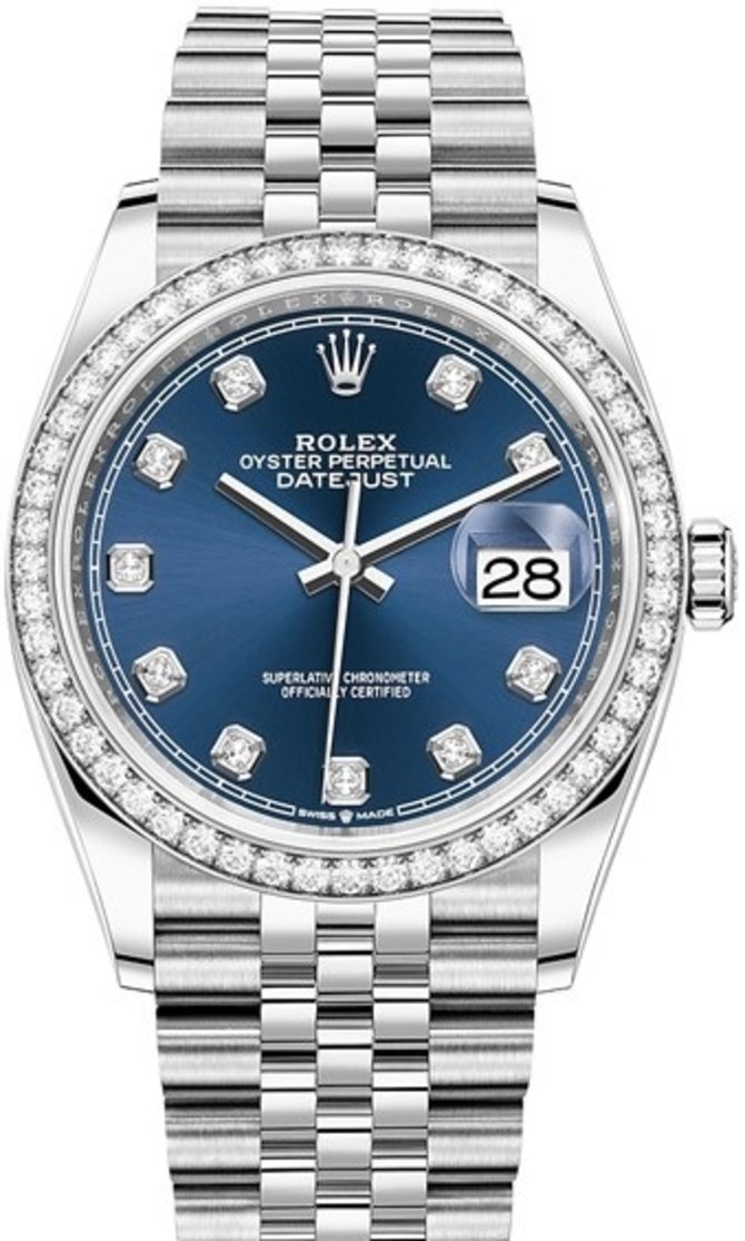 Rolex 126284rbr-0029 Datejust 36 mm Steel and White Gold