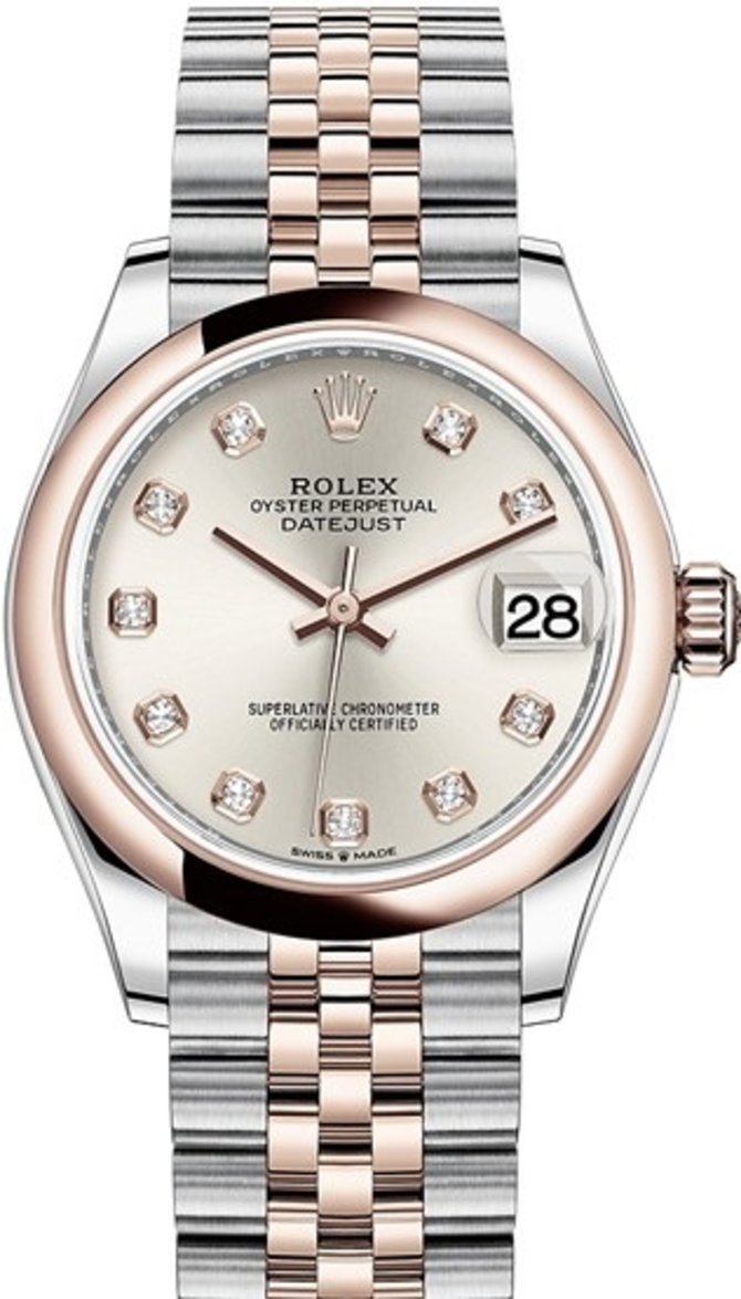 Rolex 278241-0016 Datejust 31 mm Steel and Everose Gold