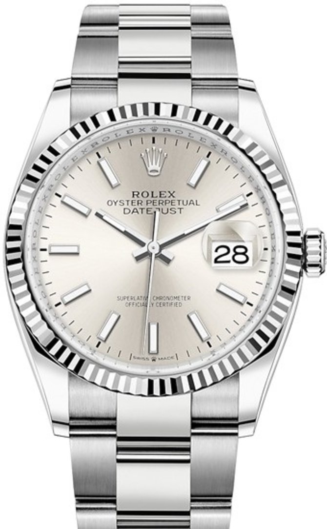 Rolex 126234-0014 Datejust 36 mm Steel and White Gold