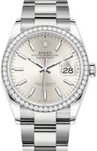 Rolex Datejust 126284rbr-0006 36mm Steel and White Gold