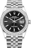 Rolex Datejust 126284rbr-0007 36 mm Steel and White Gold
