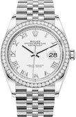 Rolex Datejust 126284rbr-0017 Steel and White Gold