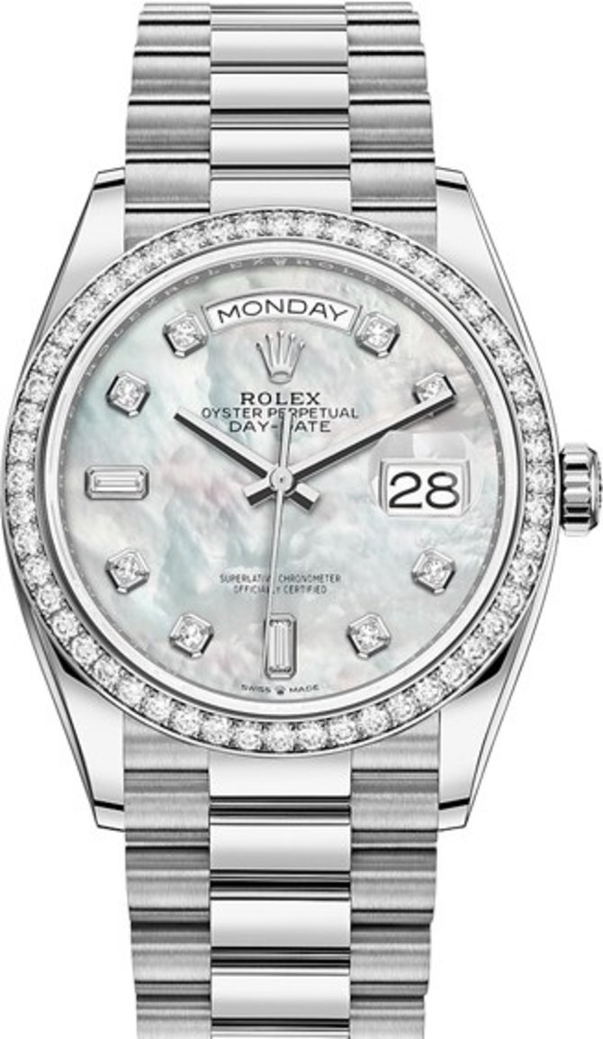 Rolex 128349rbr-0004 Day-Date 36 mm White Gold